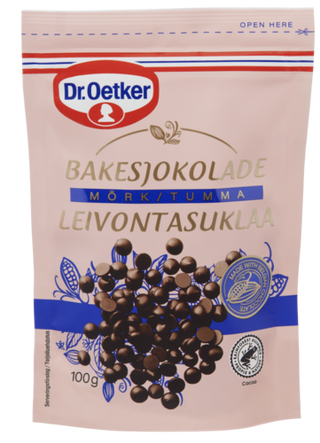 Picture - Dr. Oetker Bakesjokolade Mørk (hakket)