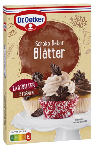Picture - Dr. Oetker Schokodekor Blätter Zartbitter und/oder Dr. Oetker Kakao