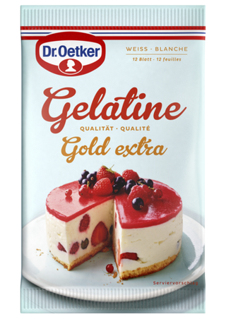 Picture - Dr. Oetker Gelatine , in kaltem Wasser eingeweicht