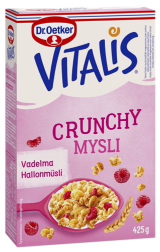Picture - Dr. Oetker Vitalis Crunchy -30 % sokeria vadelmamysliä