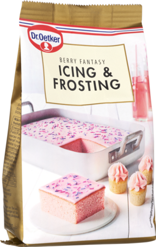 Picture - Dr. Oetker Berry Fantasy Icing & Frosting ( 1 hel pakke + 50 gram av pakke nr 2)