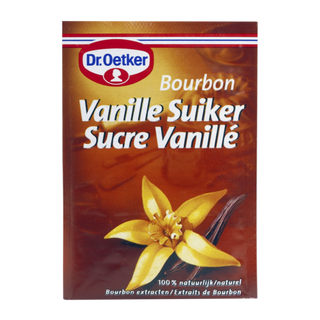 Picture - Dr. Oetker Bourbon Vanille Suiker  of 1 eetl. rietsuiker met 1/4 Dr. Oetker Bourbon Vanillestokje