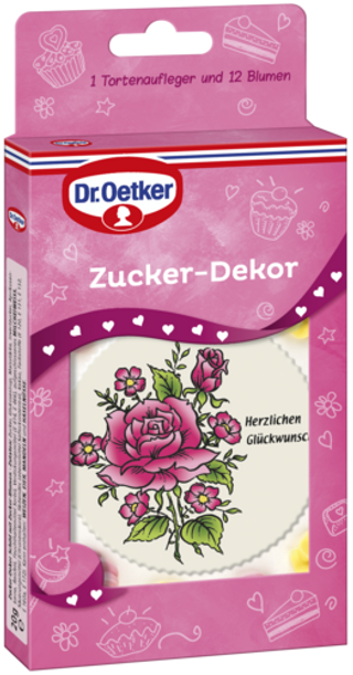 Picture - Dr. Oetker Zucker Dekor Schild Rosen