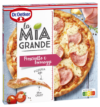 Picture - Dr. Oetker La Mia Grande Prosciutto e Formaggi -pizzaa