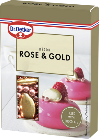 Picture - Dr. Oetker Rose & Gold Décor -suklaakoristeita