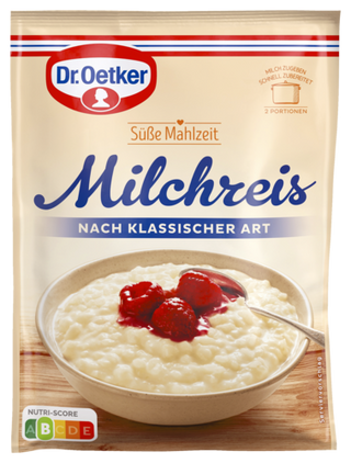 Picture - Dr. Oetker Süße Mahlzeit Milchreis nach klassischer Art oder Süße Mahlzeit Milchreis weniger süß