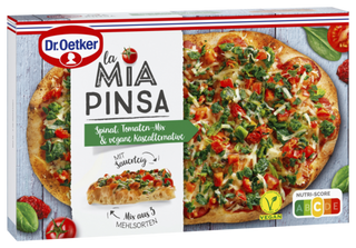 Picture - Dr. Oetker La Mia Pinsa Spinat, Tomaten-Mix und vegane Käsealternative