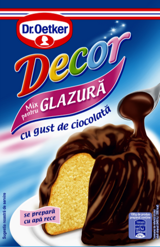 Picture - Decor Glazură cu gust de ciocolată Dr. Oetker sau Decor Glazură cu gust de lămâie Dr. Oetker