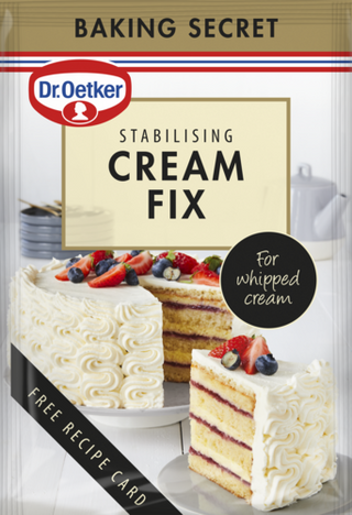 Picture - Dr. Oetker Cream fix -jauhetta (koristeisiin käytetään kolmasosa pussin sisällöstä)