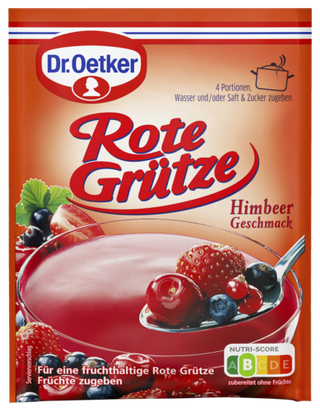 Picture - Dr. Oetker Rote Grütze mit Himbeer-Geschmack