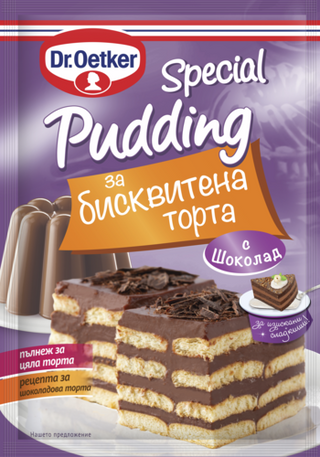 Picture - Специален пудинг за бисквитена торта с шоколад