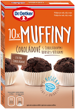 Picture - Muffiny čokoládové s čokoládovými kousky Dr. Oetker