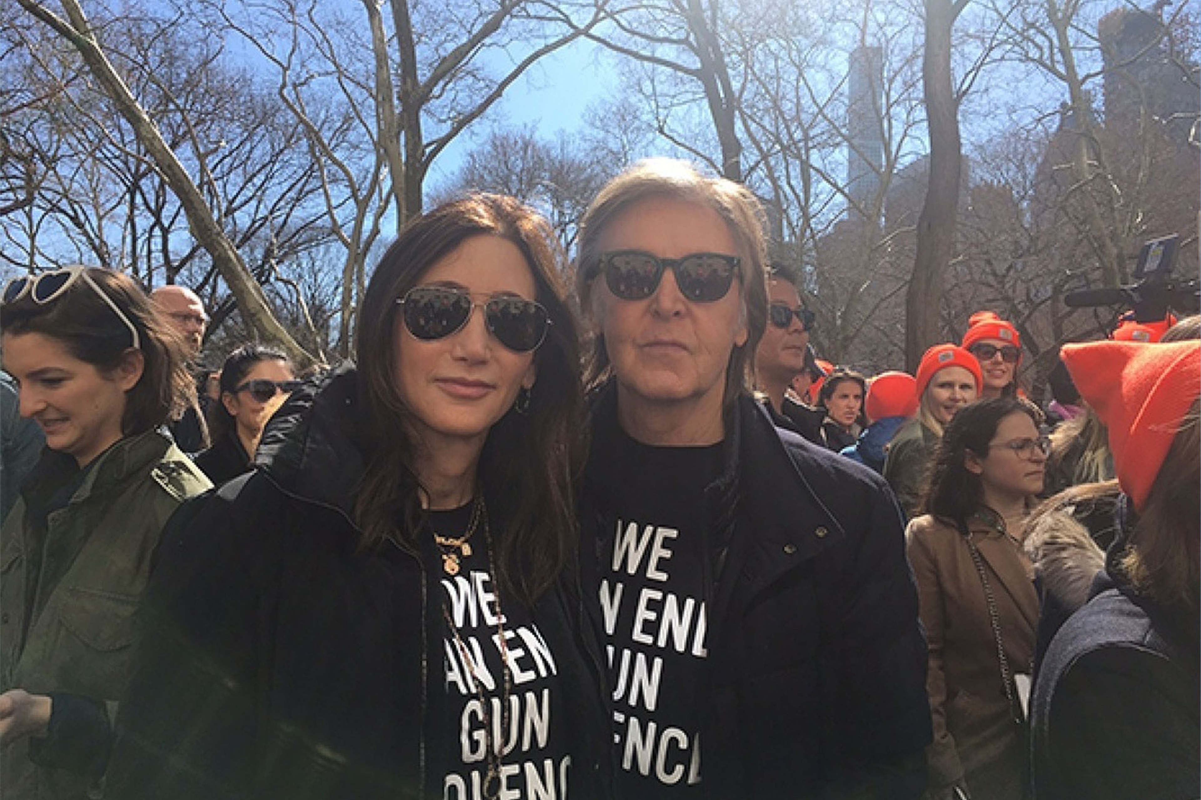 Photo of Paul and Nancy at the March for Our Lives rally in New York City. 