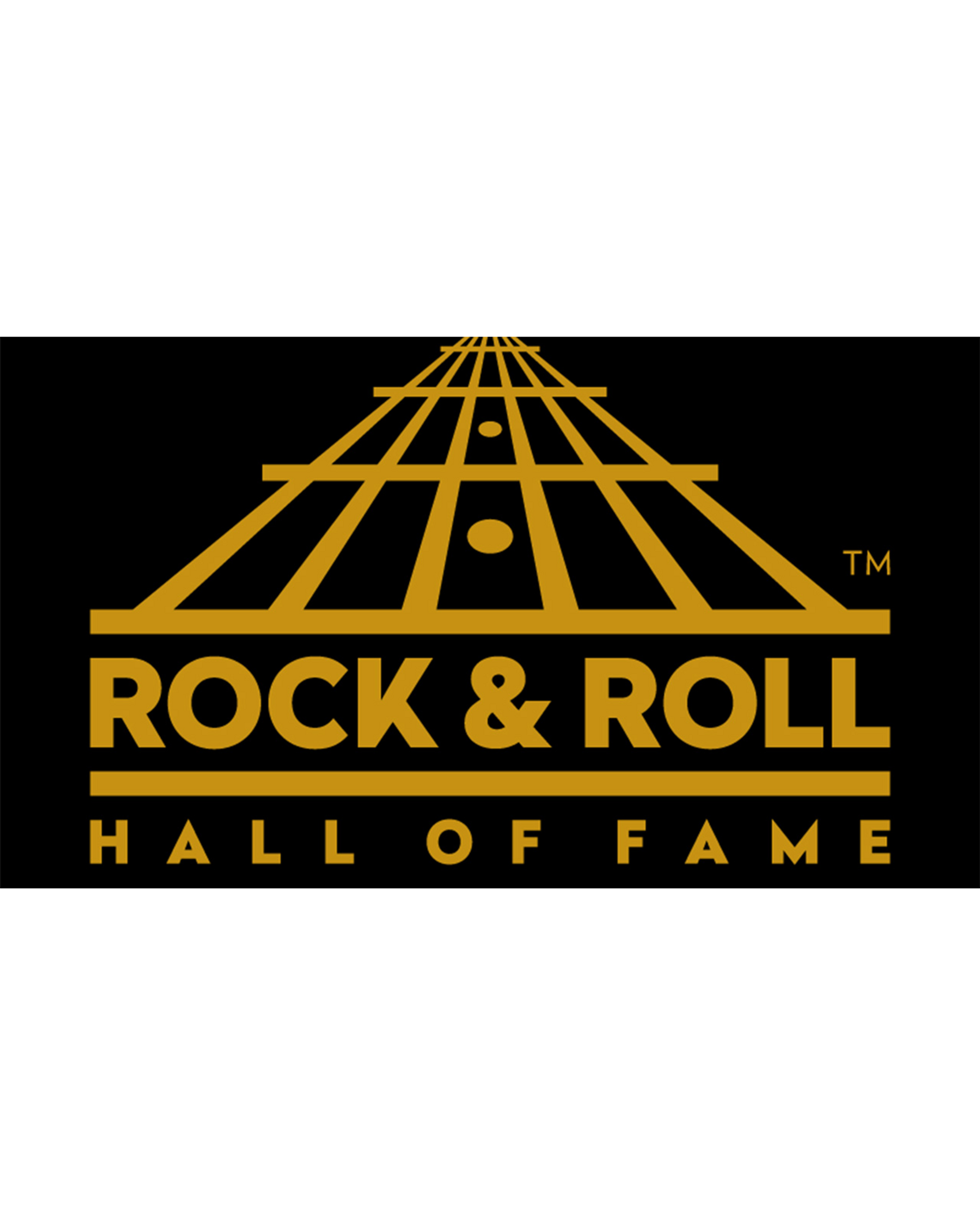 Black and gold Rock & Roll Hall Of Fame logo