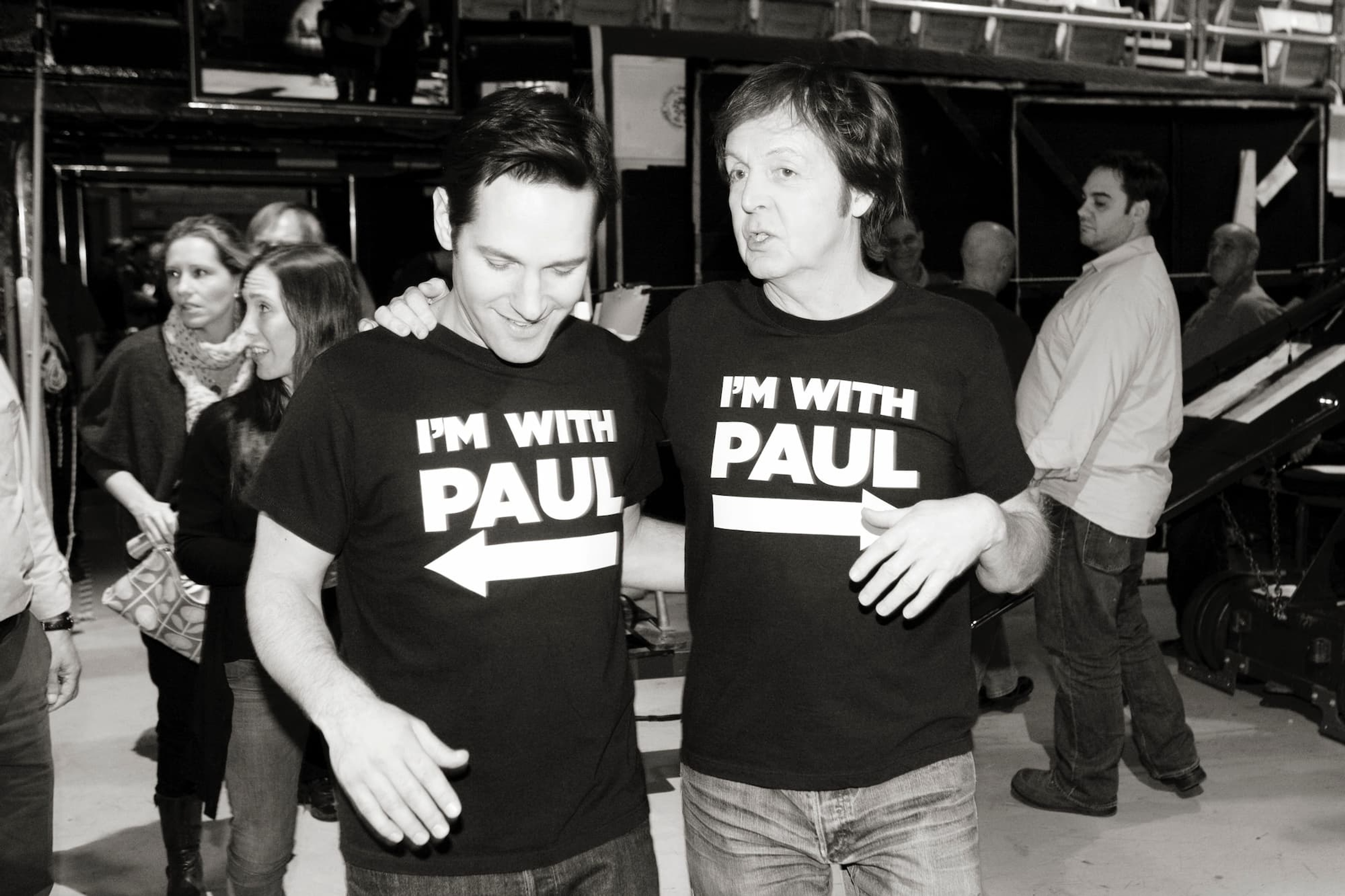 Photo of Paul Rudd with Paul, Saturday Night Live, December 2010