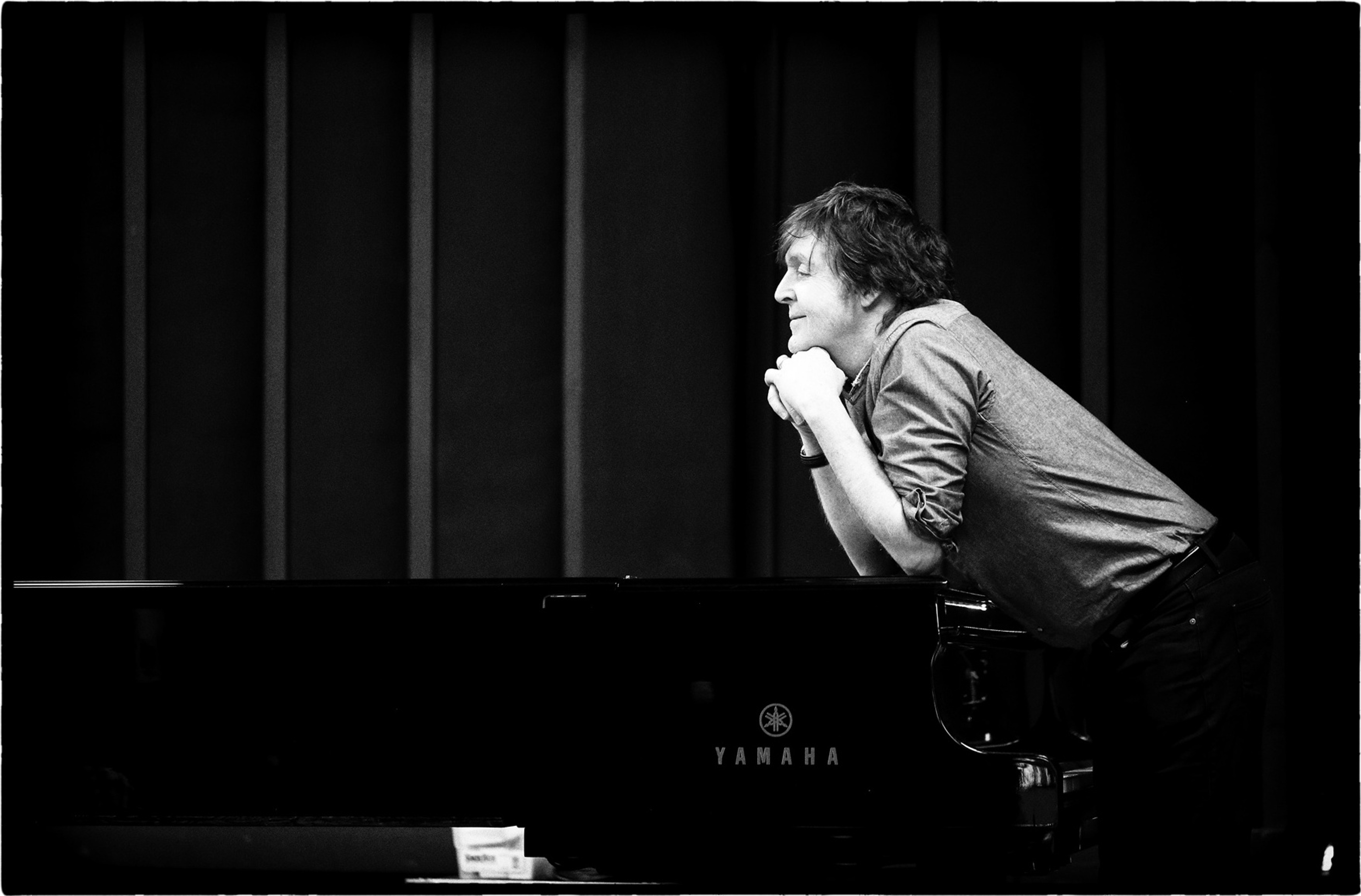 Paul at his piano during rehearsals, Los Angeles, April 13th 2013