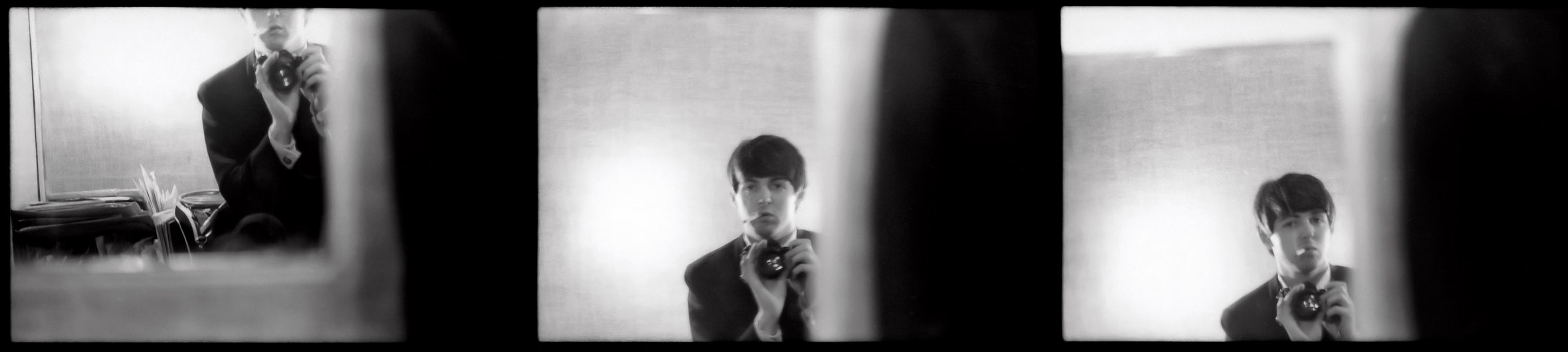 Triptych photograph of Paul McCartney taken by himself