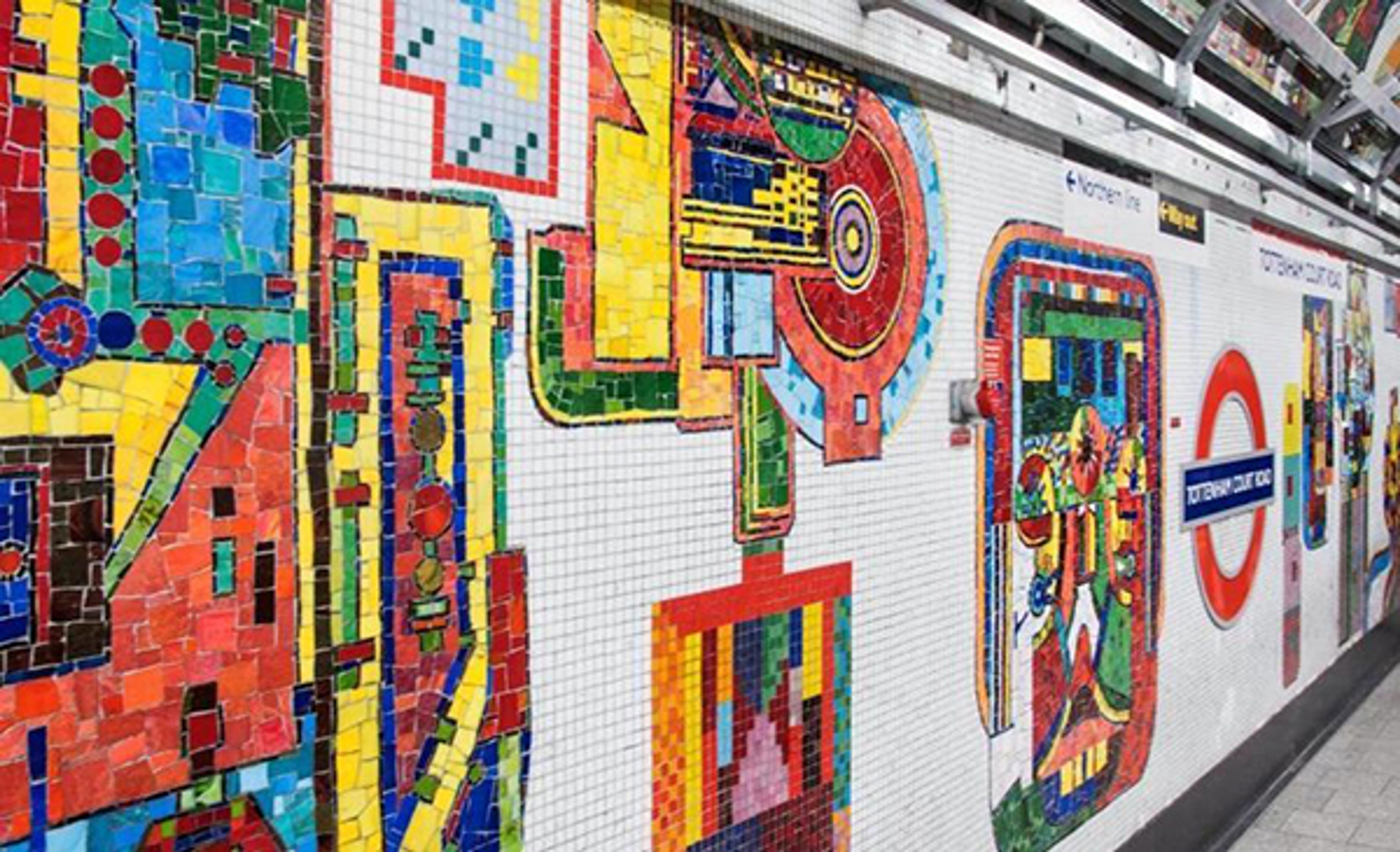 photo of Paolozzi's work featured on the London Underground