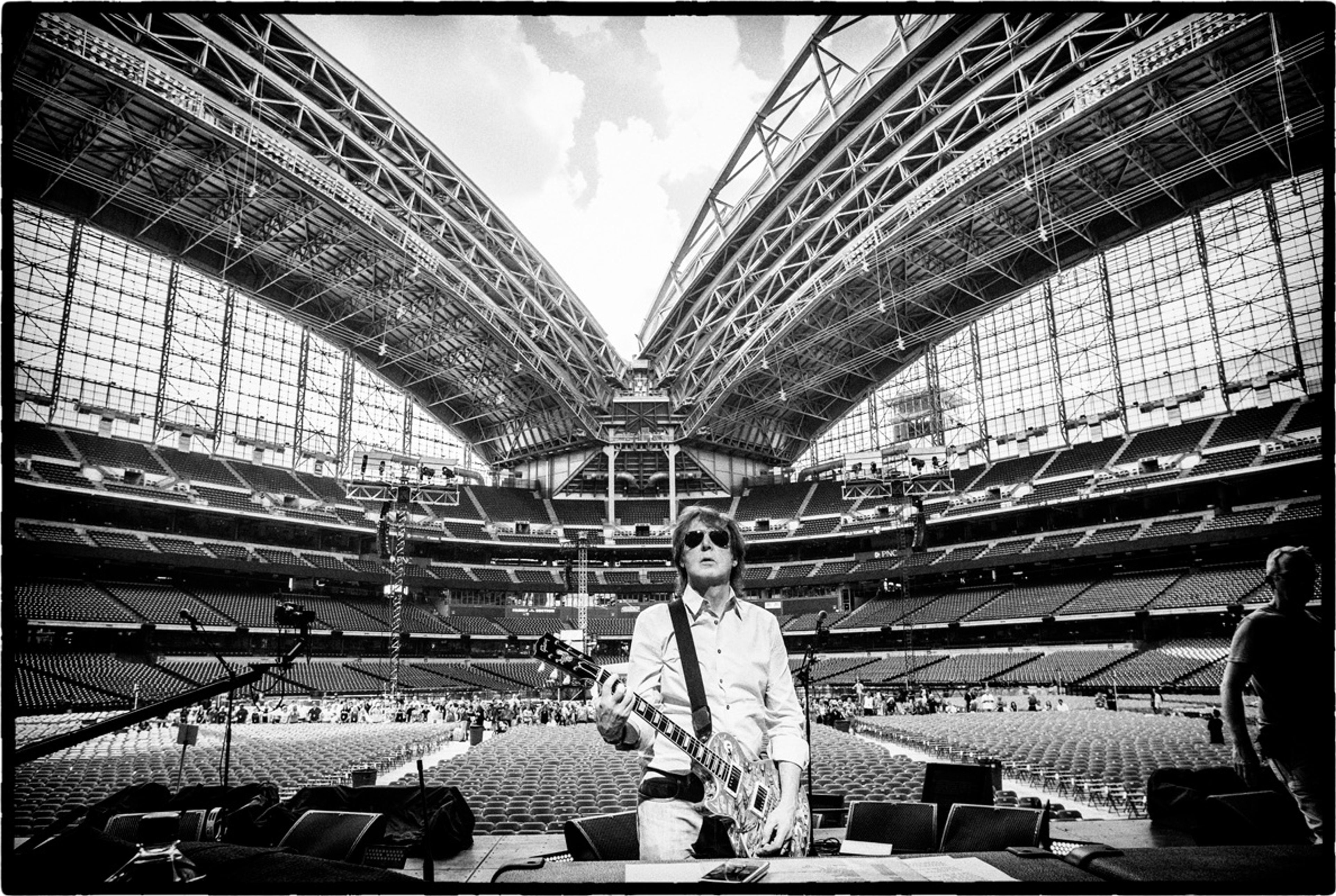 Paul at soundcheck, Miller Park, Milwaukee, 16th July 2013