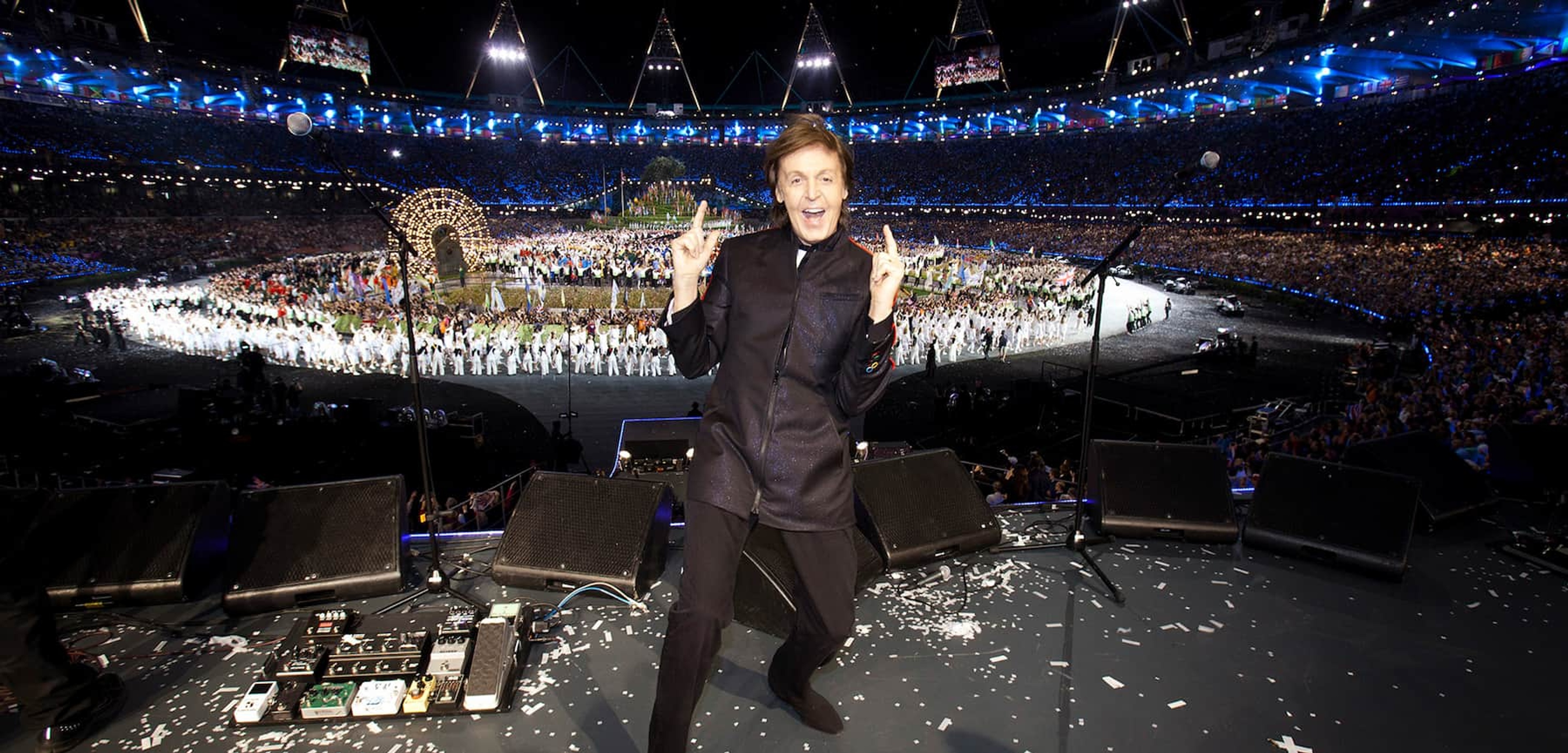 Photo of Paul at the Olympics opening ceremony 