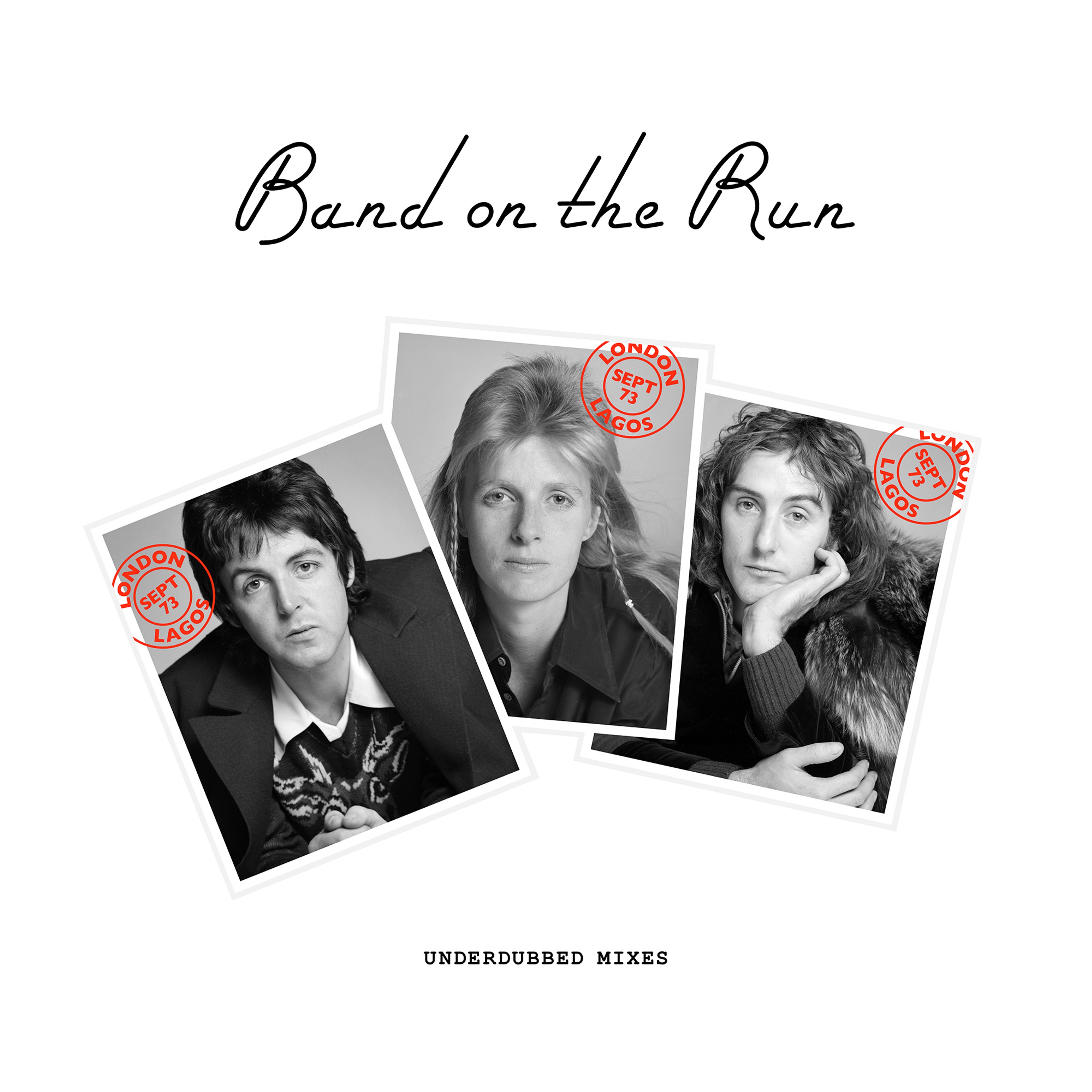 Photos of Paul, Linda and Denny Laine for Band on the Ru 50th anniversary edition