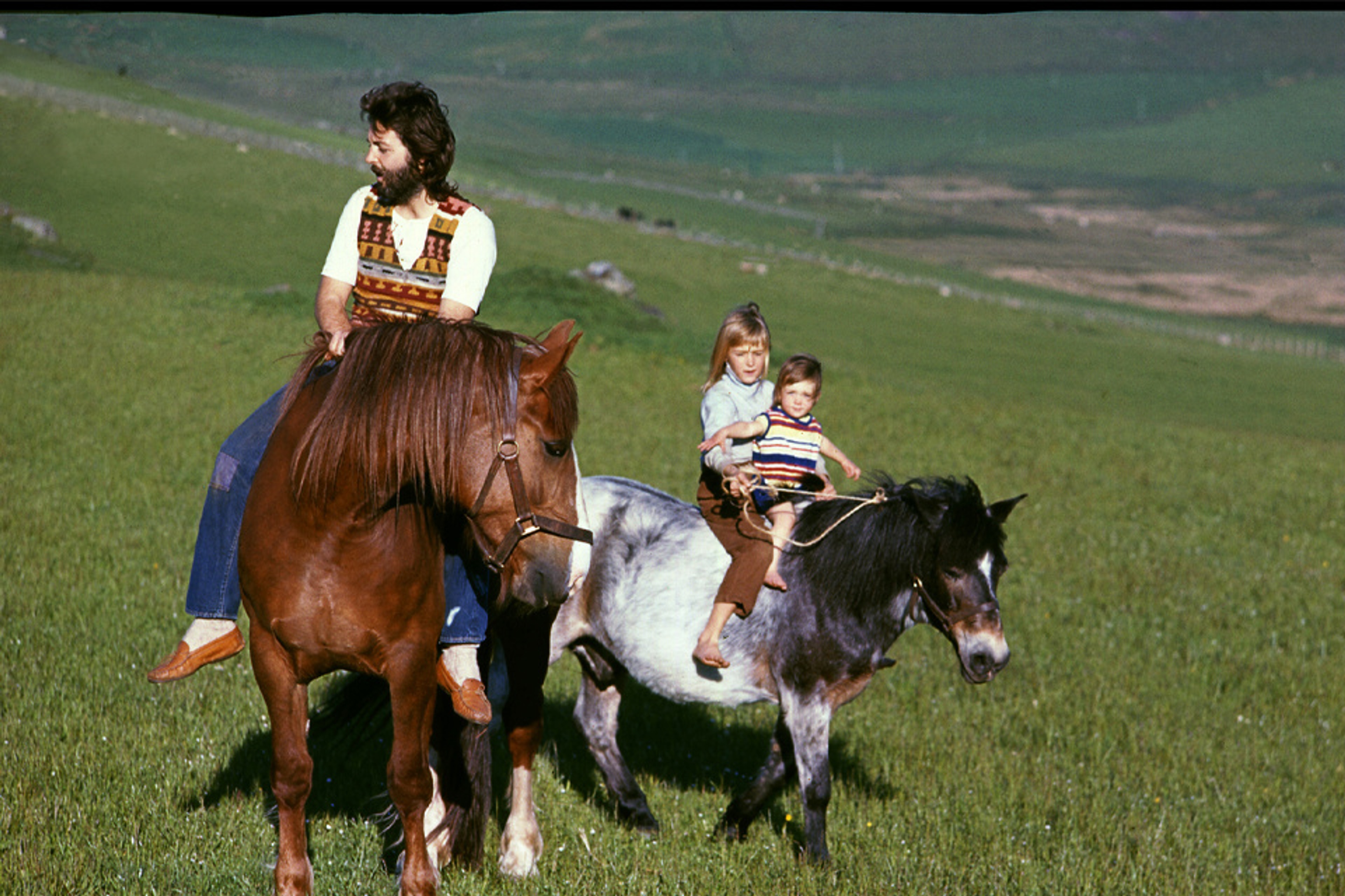 Photo of Paul, Heather and Mary McCartney taken by Linda McCartney
