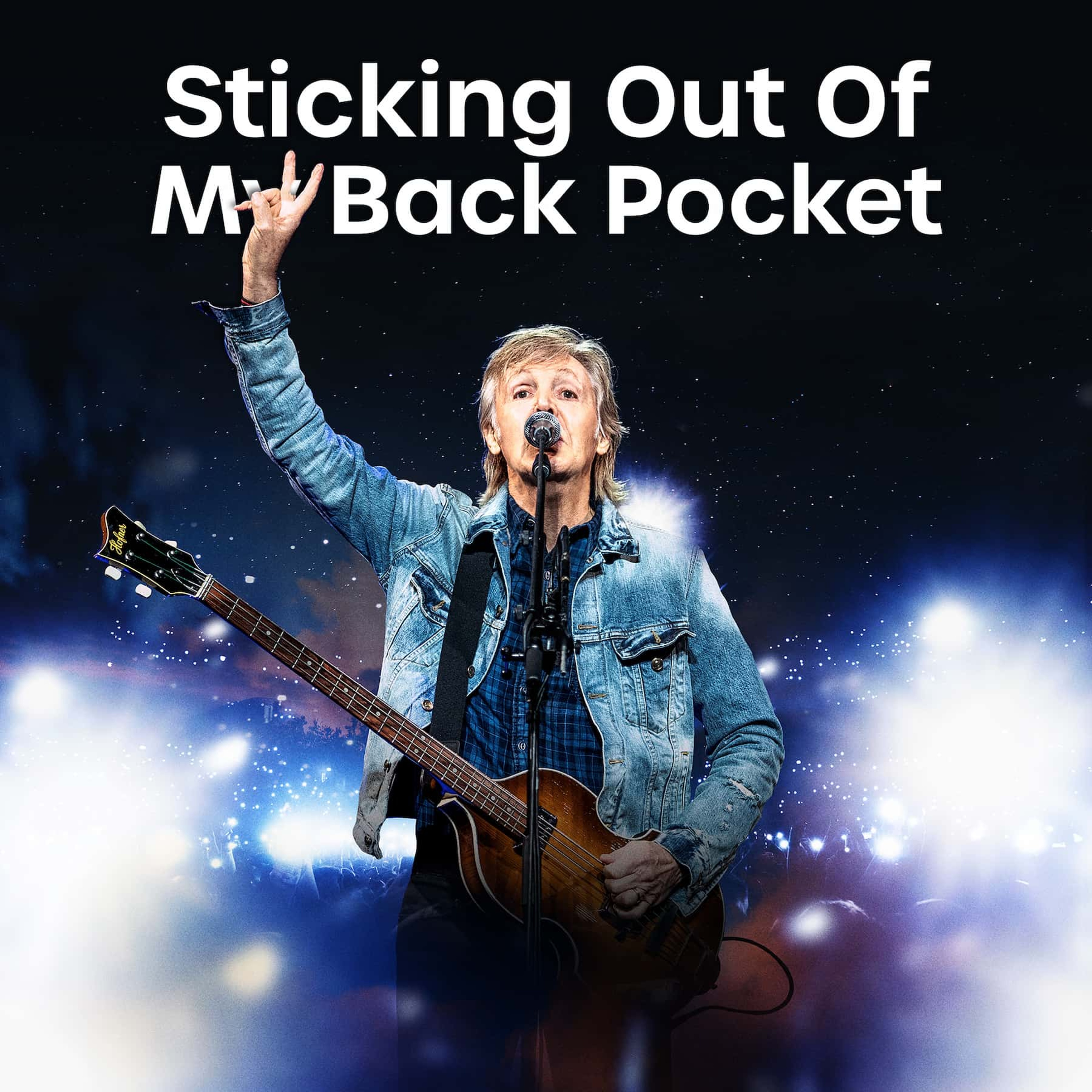Graphic of Paul used for the July 2022 edition of 'Sticking Out Of My Back Pocket' playlist