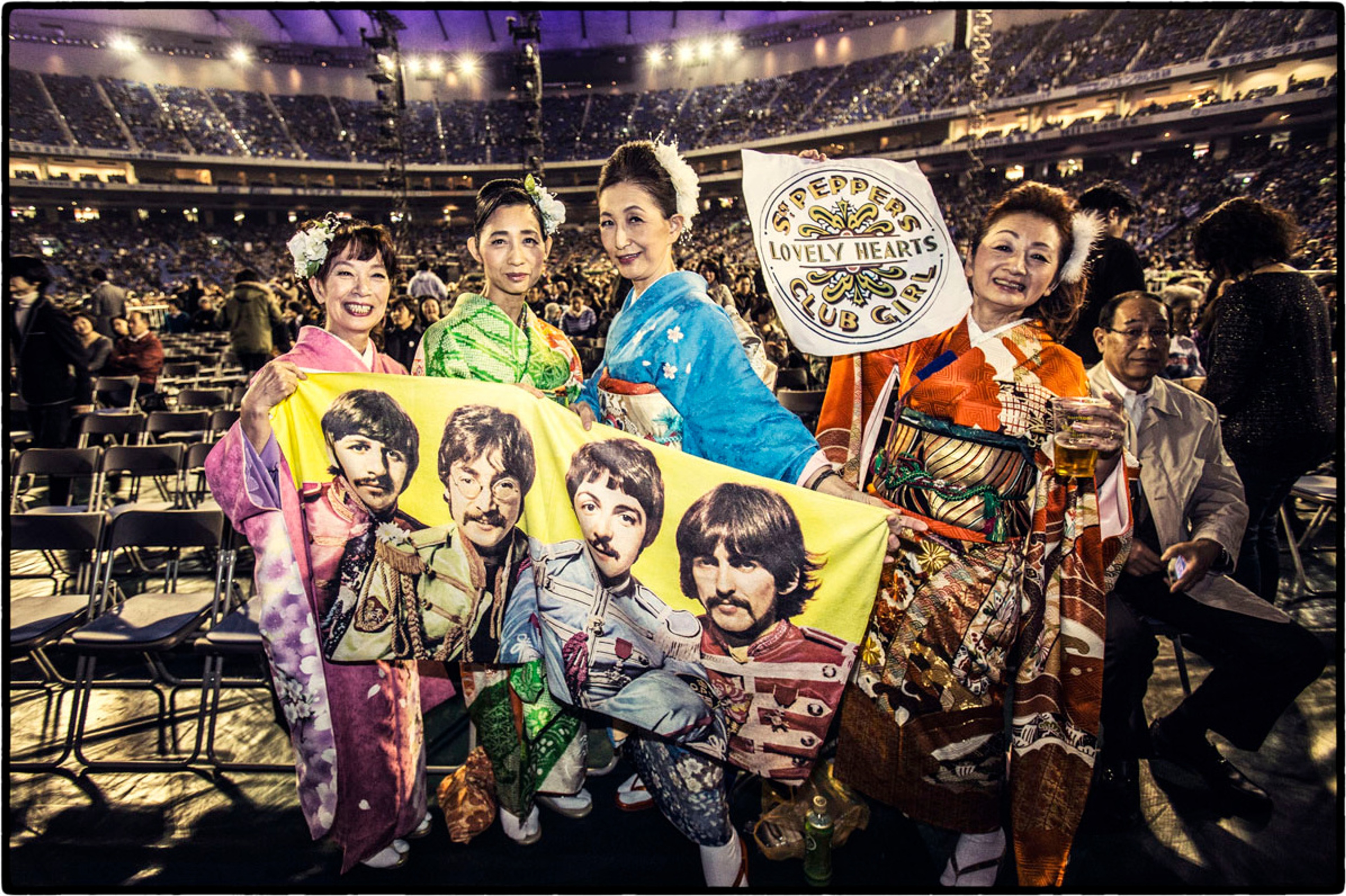 Fans before the show at the Tokyo Dome, Tokyo, 19th November 2013