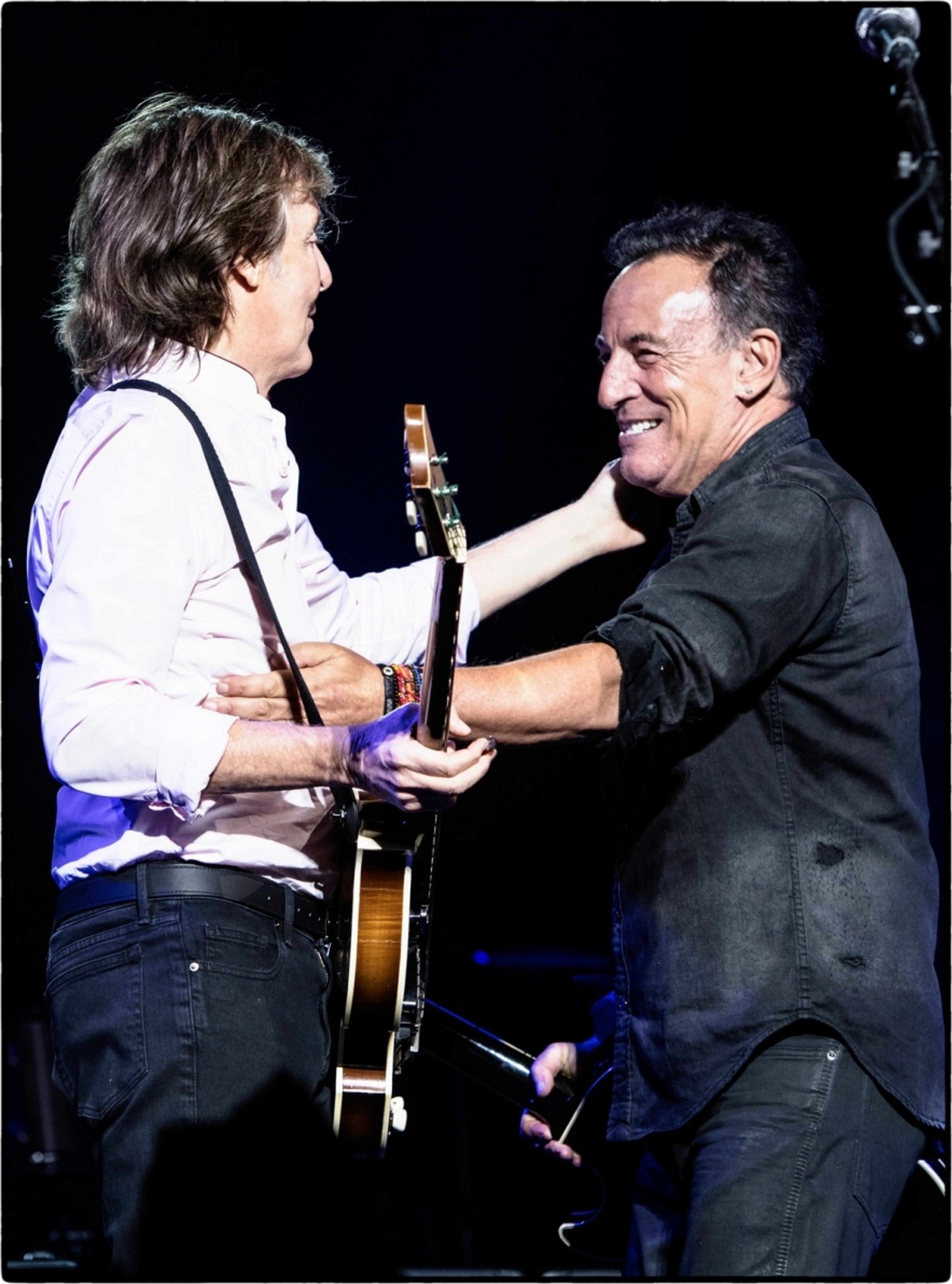 Bruce Springsteen was Paul’s surprise guest at the Madison Square Garden show in September 2017