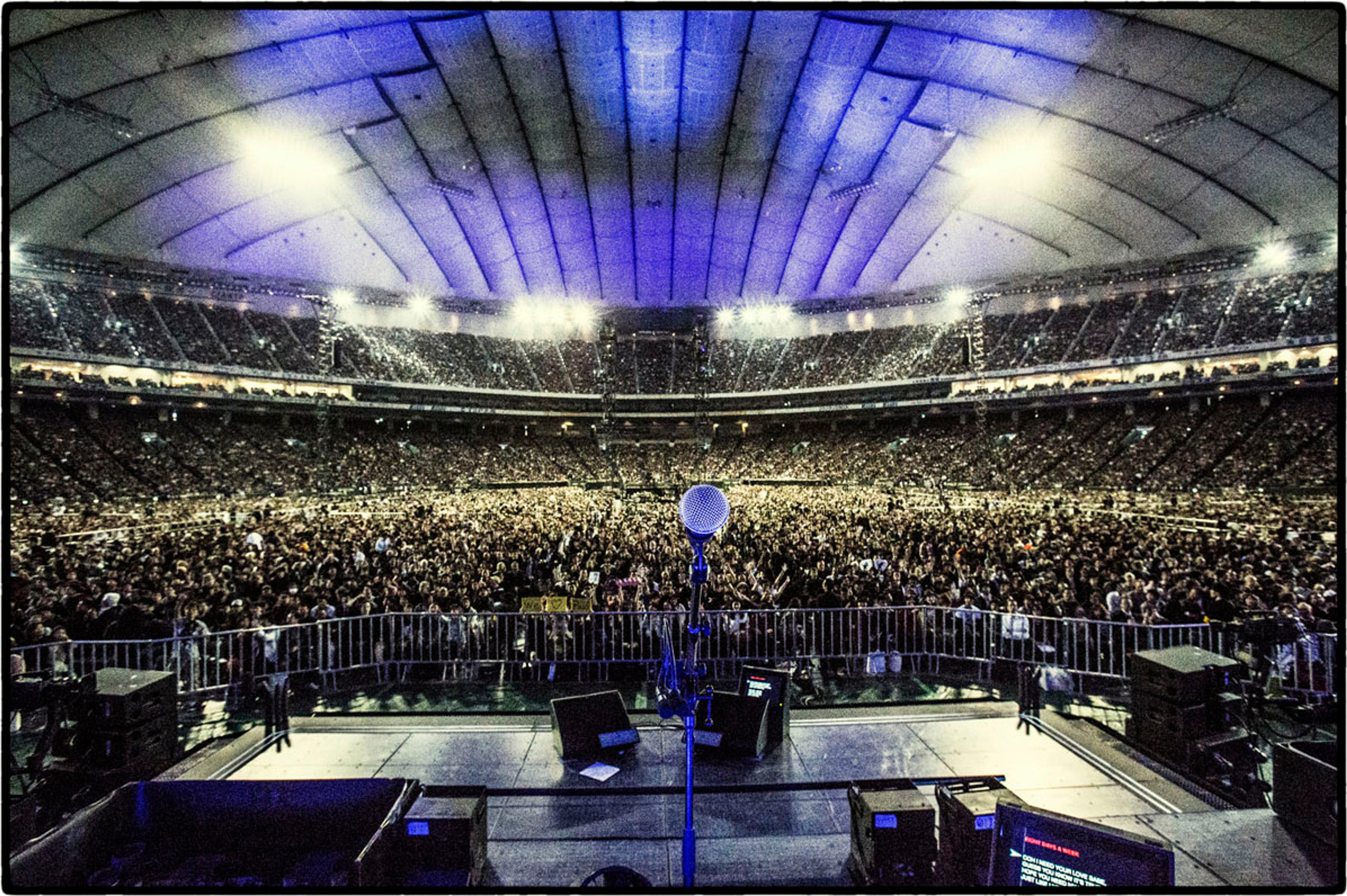 The view from the Tokyo Dome stage before the show, Tokyo, 19th November 2013