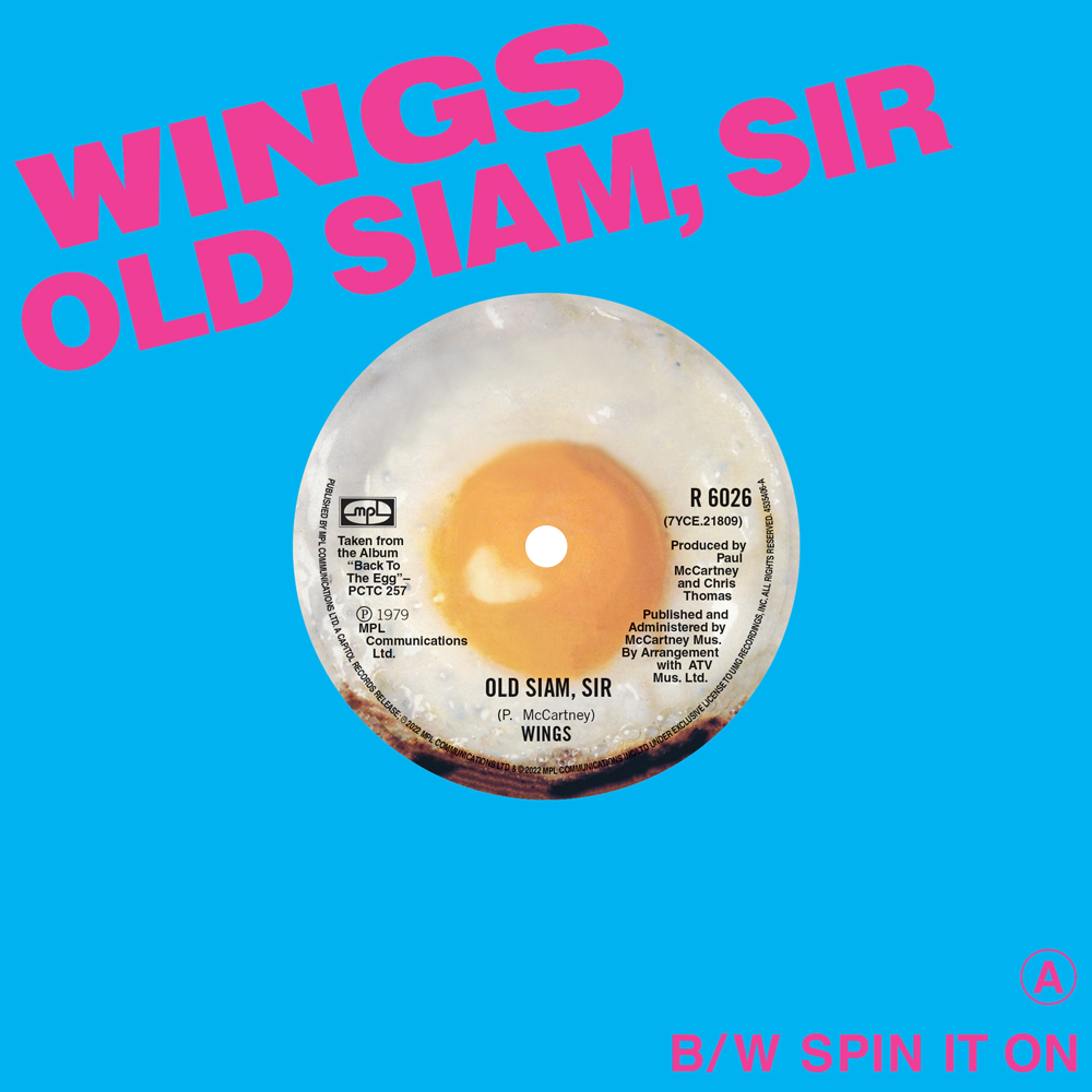 “Old Siam, Sir” Single artwork as featured in 'The 7" Singles Box'