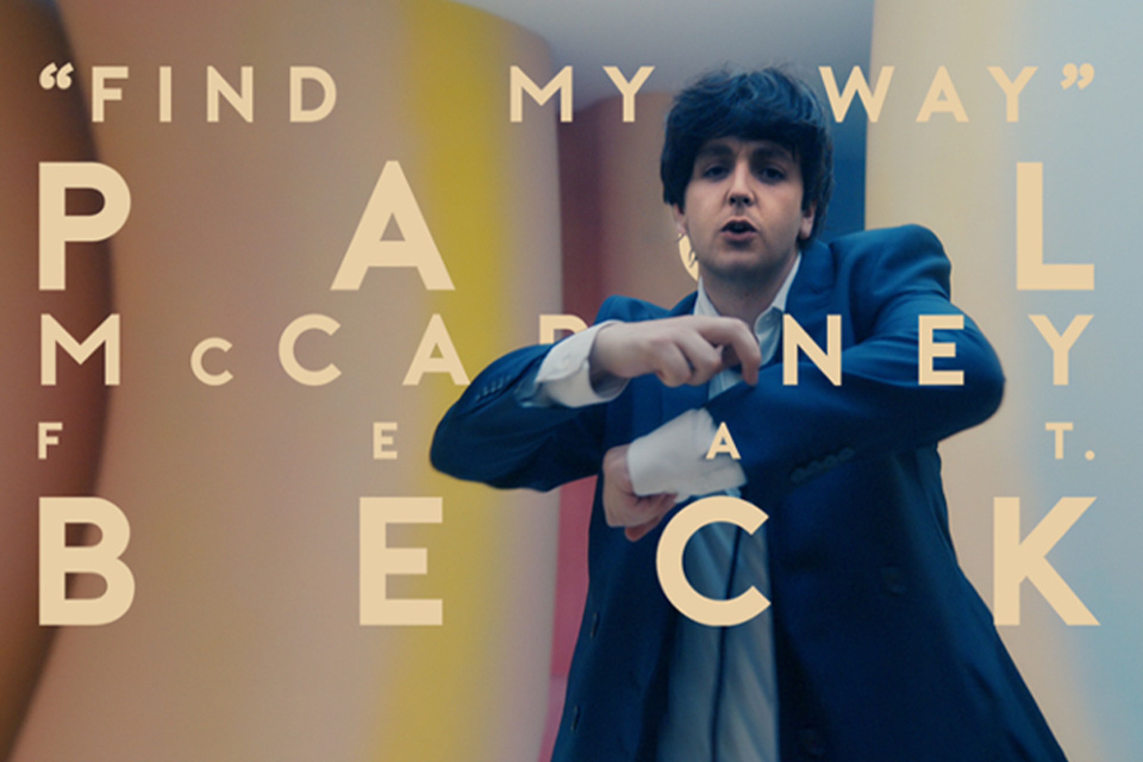 Video still from the 'Find My Way (feat. Beck)' music video