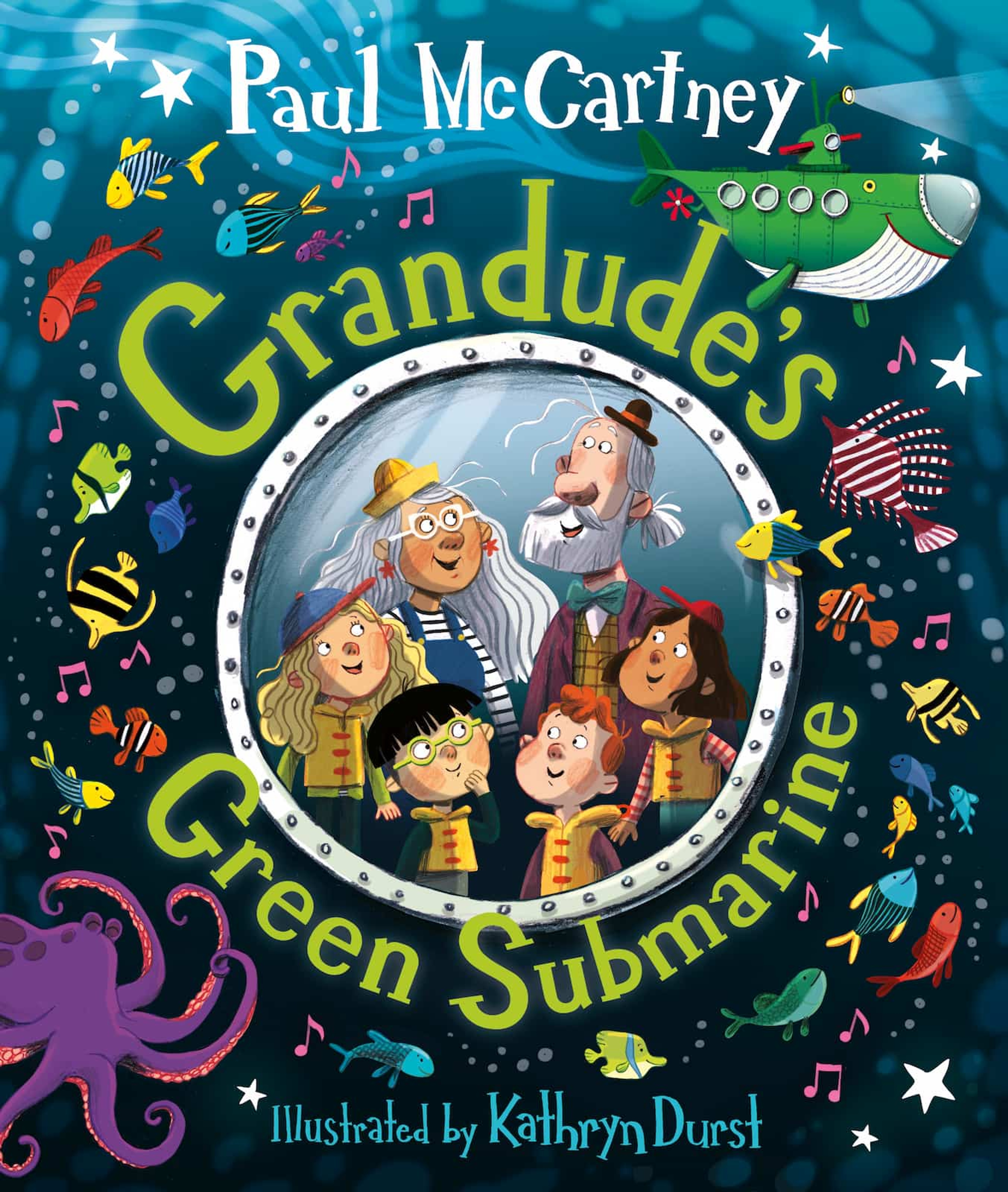 The book cover to Paul's picture book 'Grandude's Green Submarine'