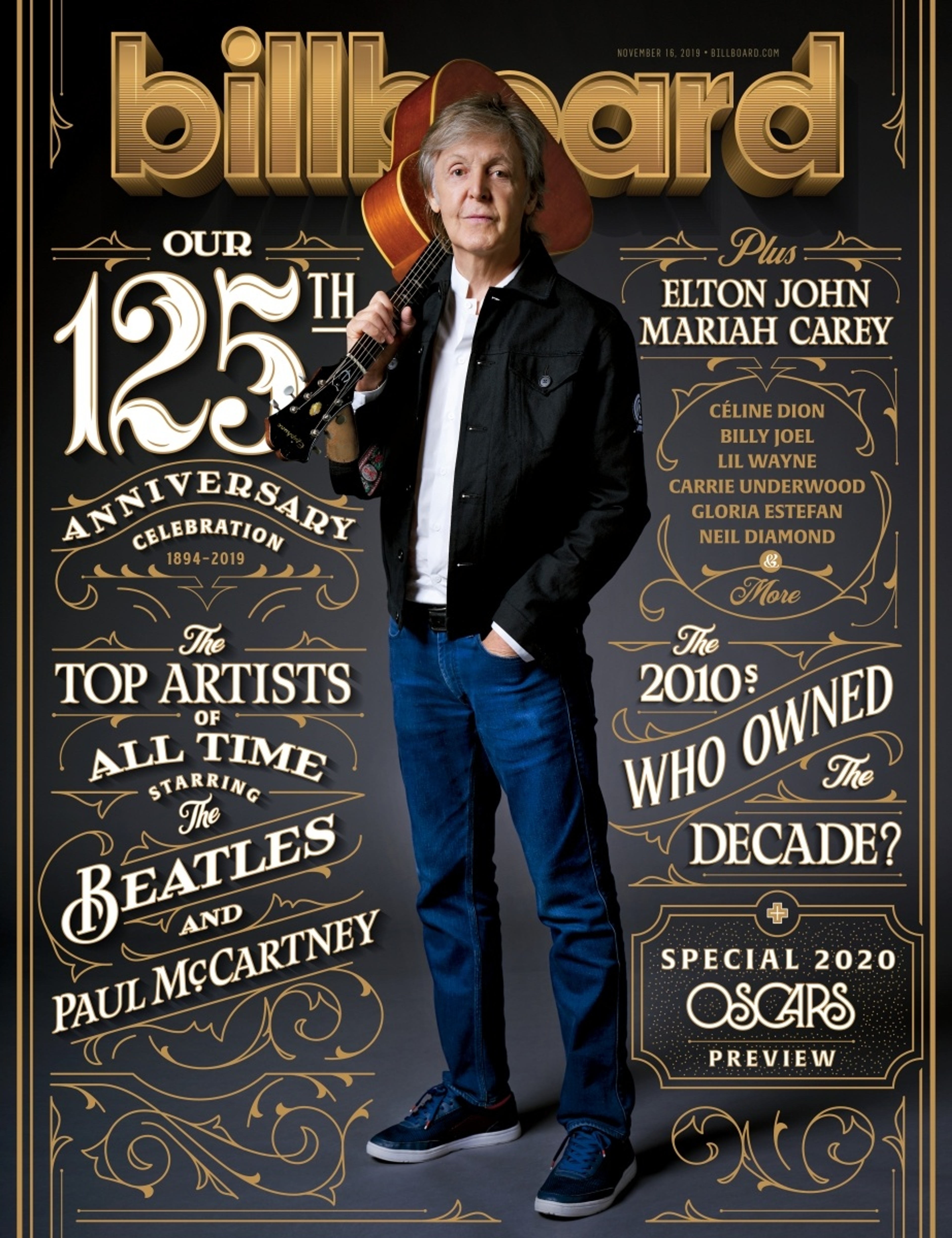 Paul on the cover of Billboard's 125th Anniversary magazine