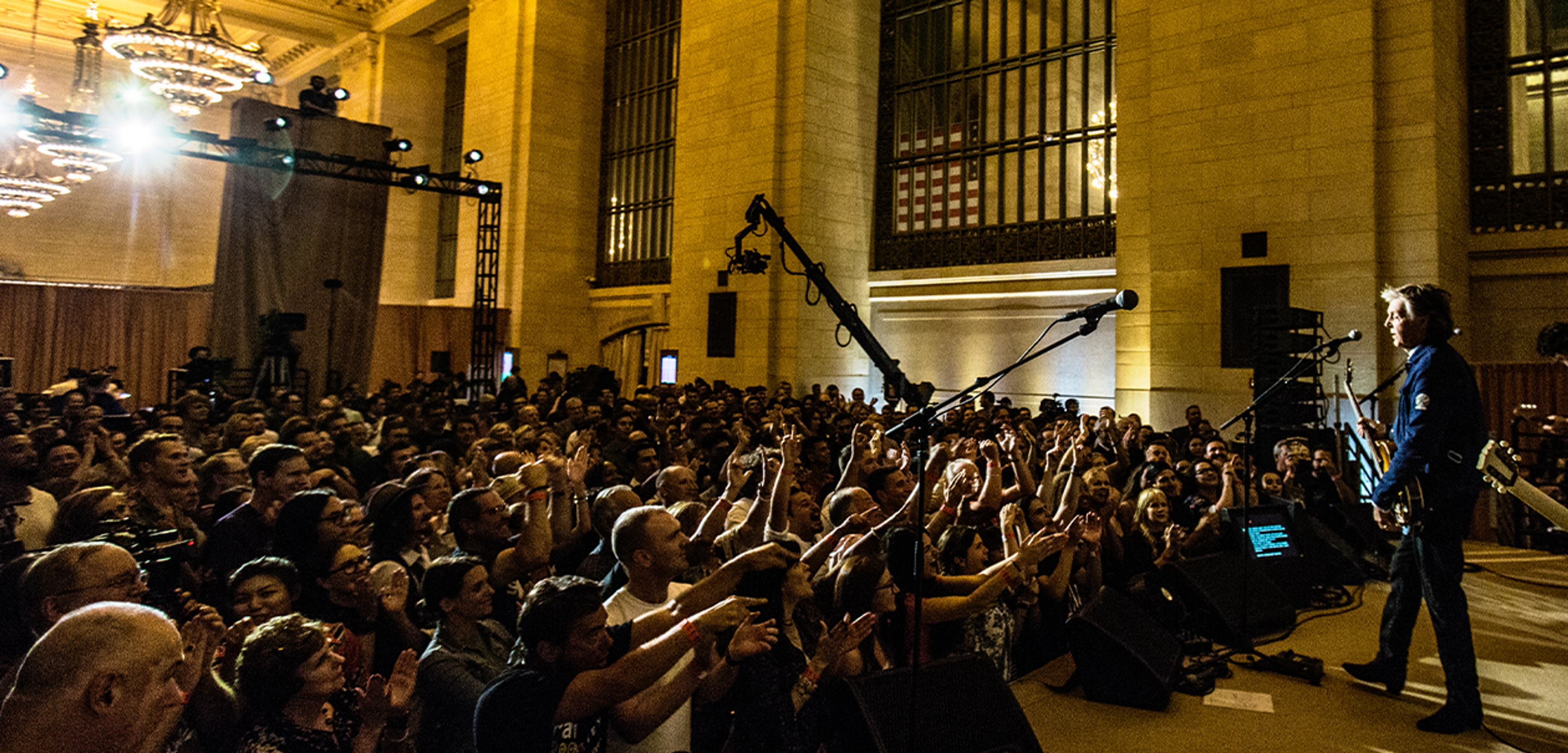 Paul performing at Grand Central Station in 2018