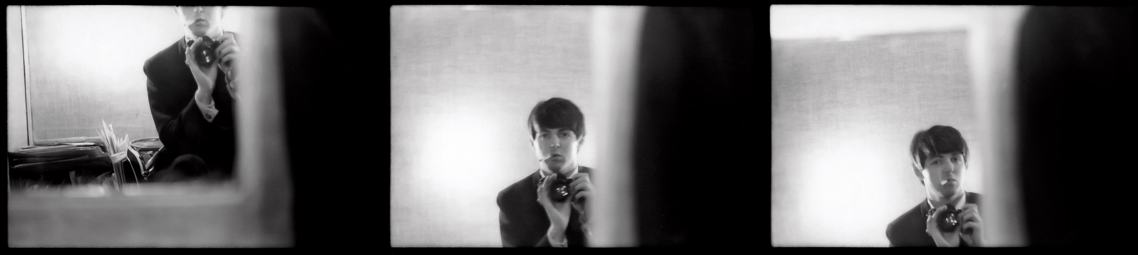 Triptych self-portrait photograph of Paul McCartney 