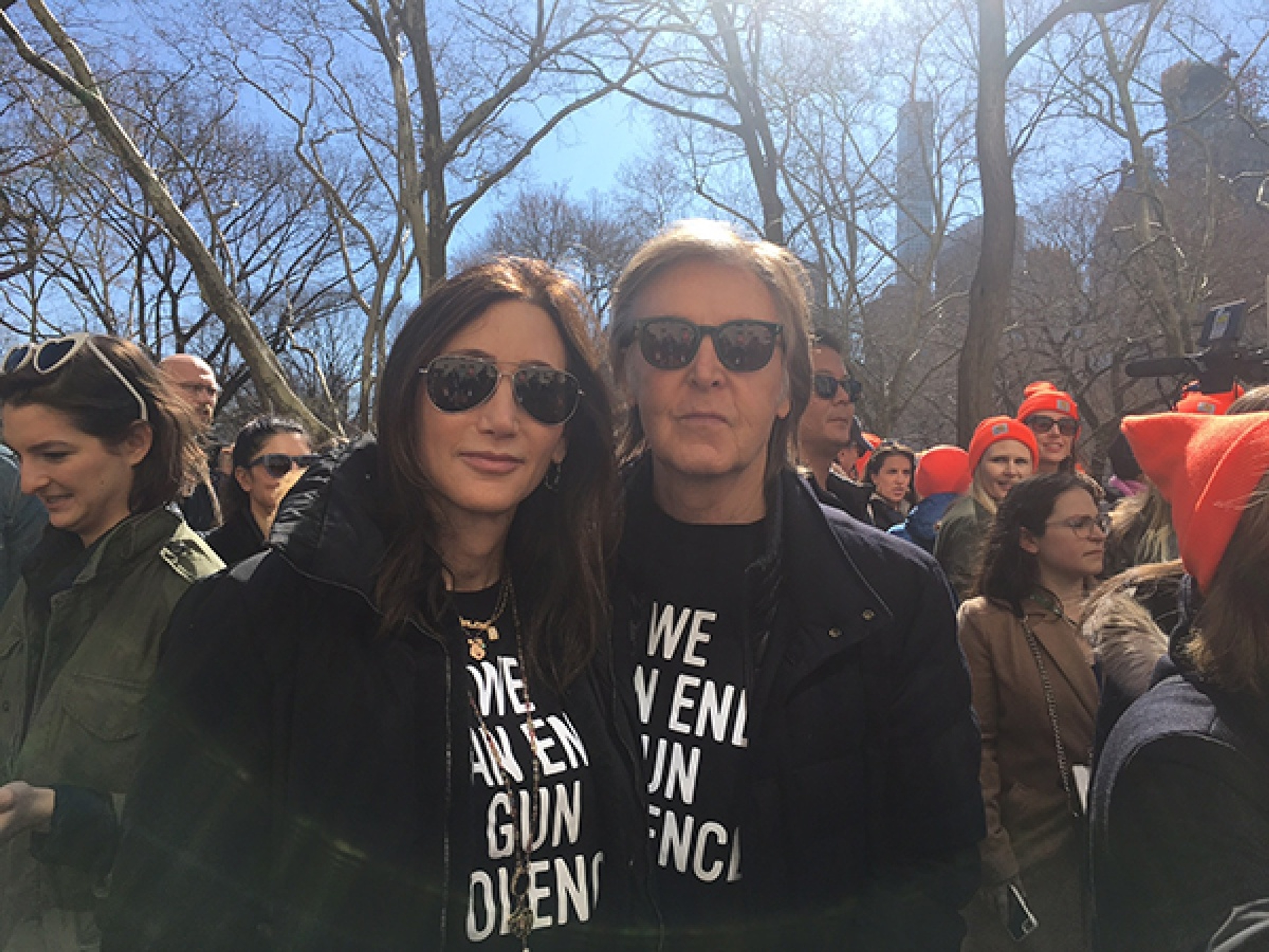 Paul and Nancy took part in the March for Our Lives rally in New York City. 24th March, 2018 