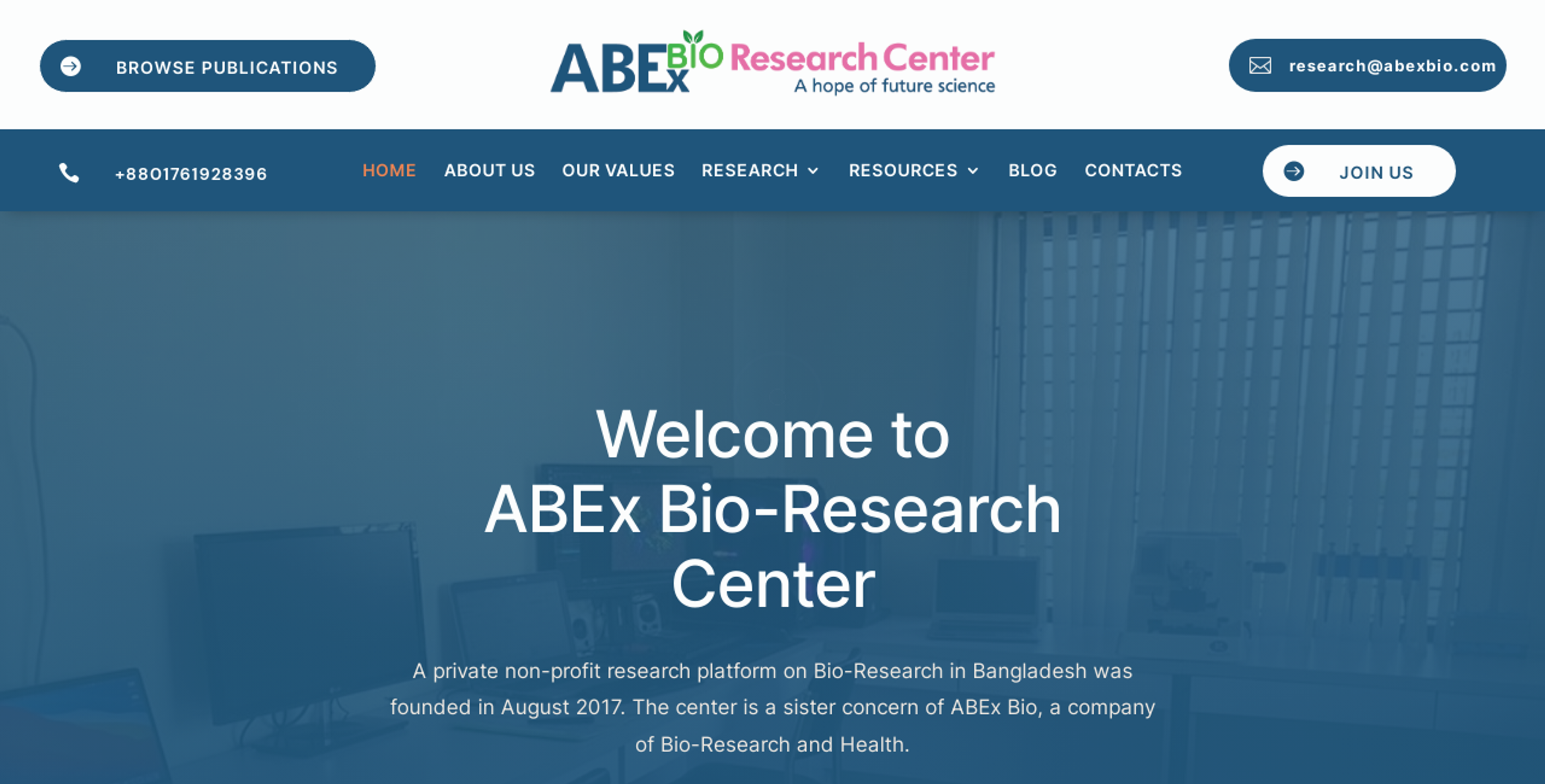 ABEx Bio Research Center, website, organizational website, ExomeIT, Websytar