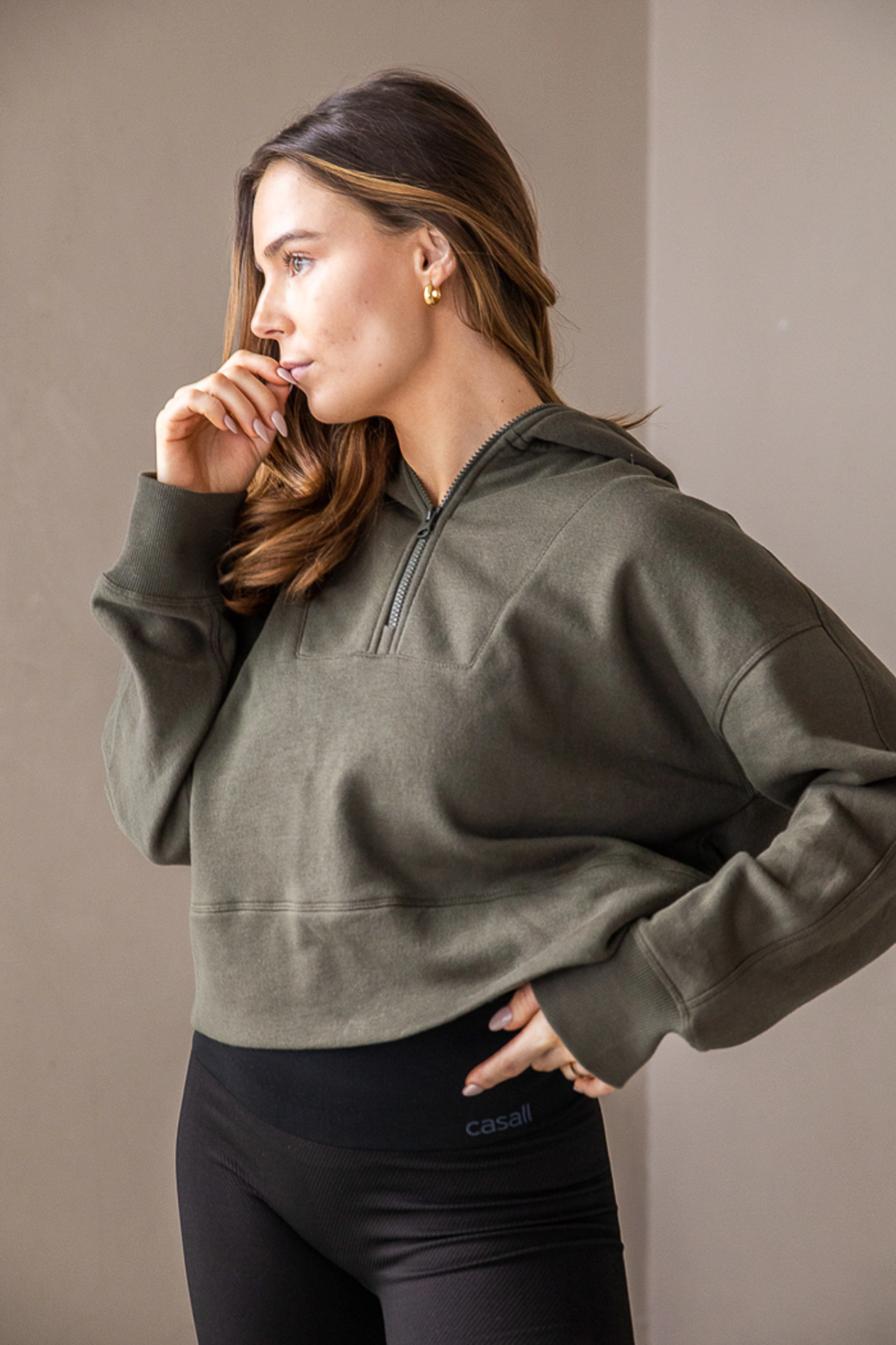 Oversized Zip Hoodie | grønn | Casall | 3Tshop