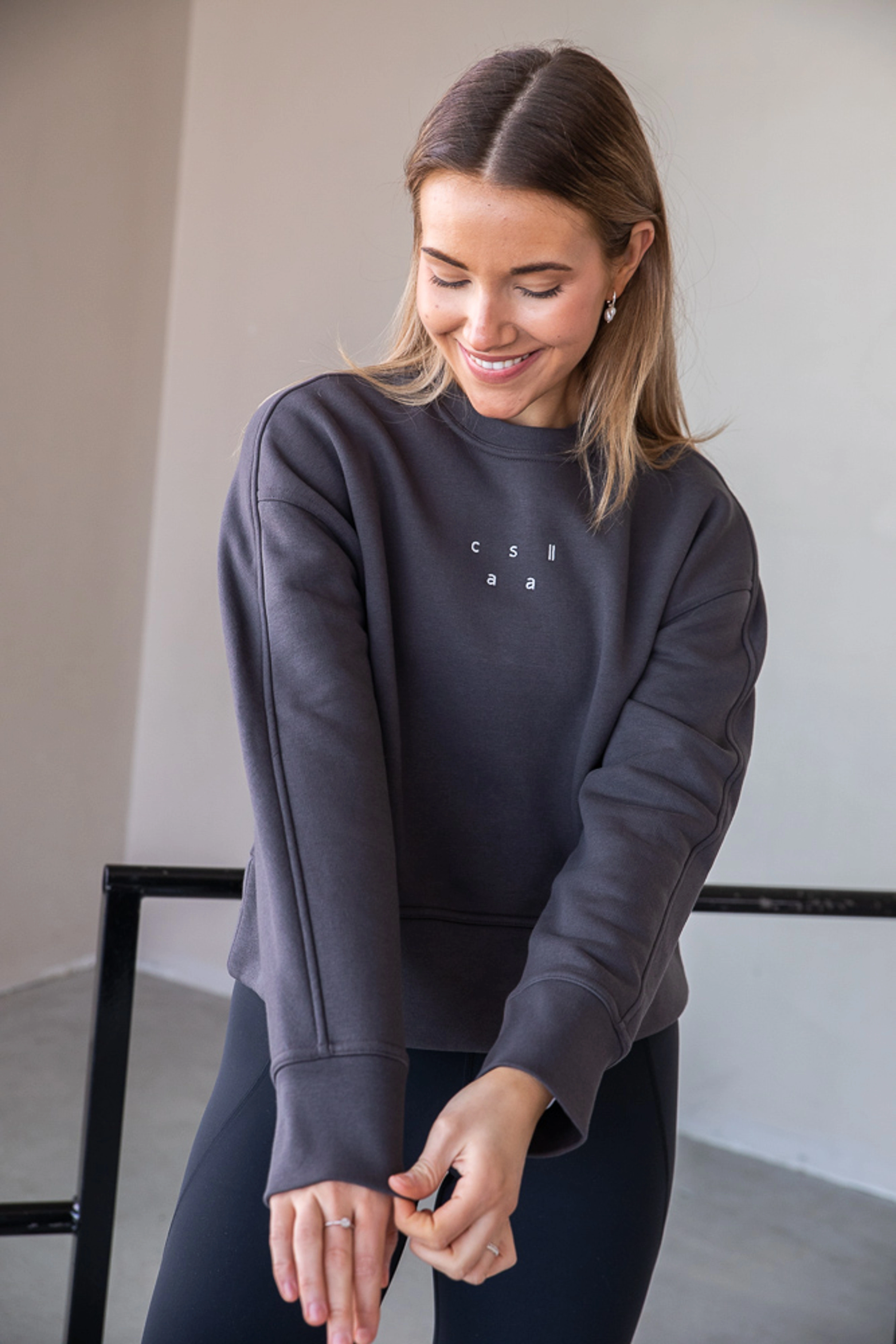 boxy crew neck sweater