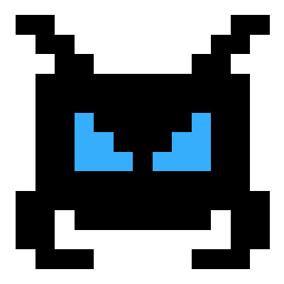 Pixel art que fiz para representar o XSS (inspirada em space invaders)