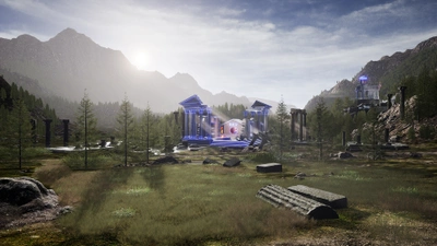 Lawrence Lek NFT, The Lodge (Postcard), Nepenthe Valley, 2022