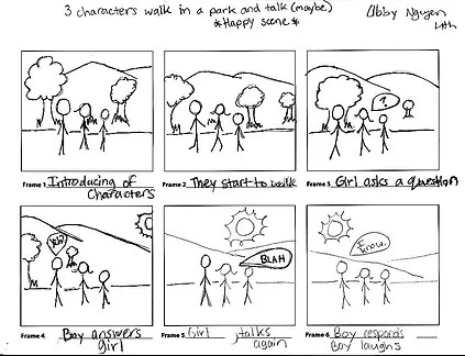 Contoh storyboard simple.