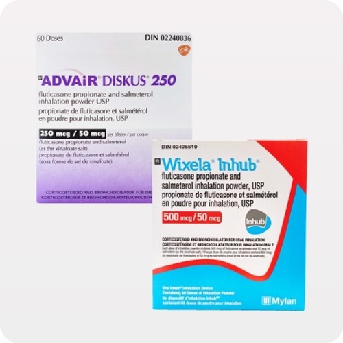 advair dislkus 250mcg/50mcg- Wixela Inhub 500mcg/50mcg