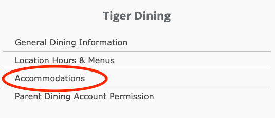 Tiger Dining