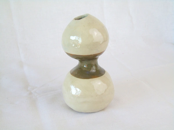 Vase vert à double sphère