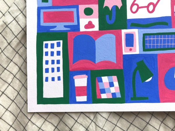 Gouache “Objets de Marcus"