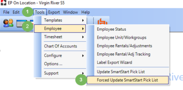 Forced Update SmartStart Pick List