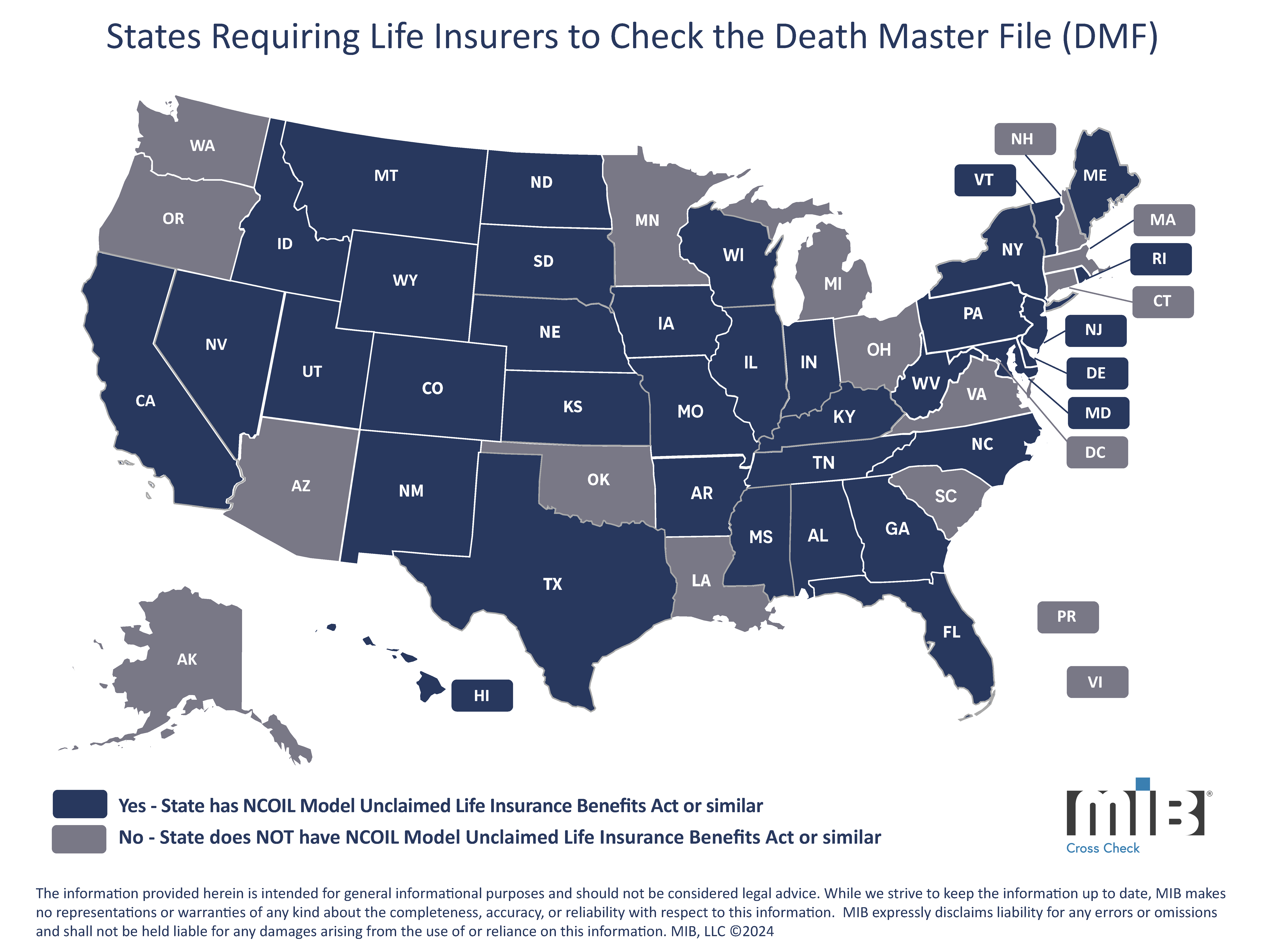 States Requiring Life Insurers to Check the Death Master File
