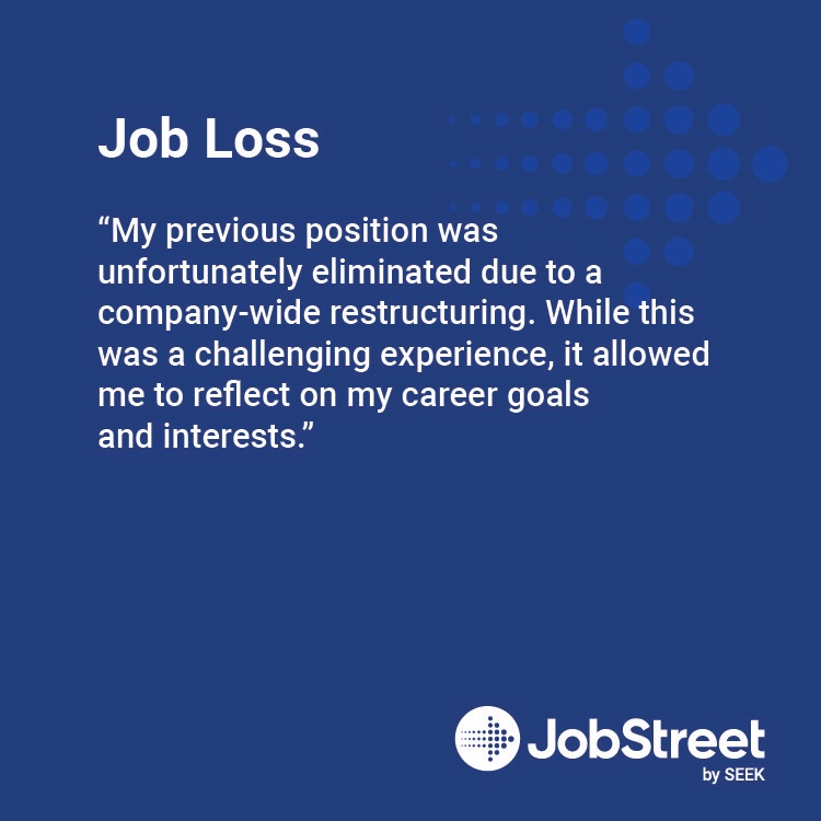 Reasons for leaving a job - Job loss